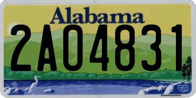 AL license plate 2AO4831