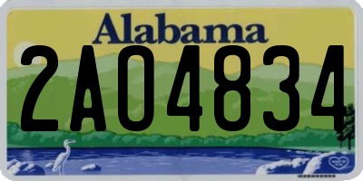 AL license plate 2AO4834