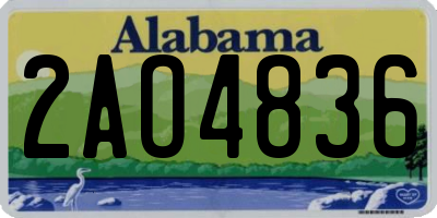 AL license plate 2AO4836
