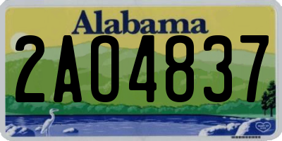 AL license plate 2AO4837