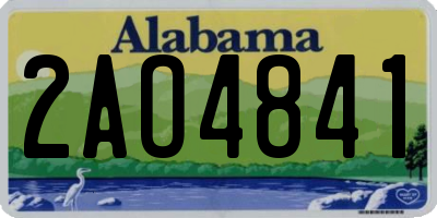 AL license plate 2AO4841