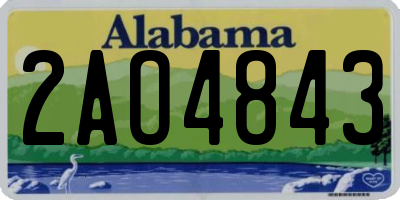 AL license plate 2AO4843