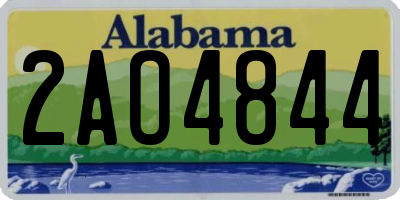 AL license plate 2AO4844