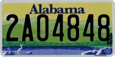 AL license plate 2AO4848