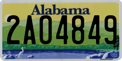 AL license plate 2AO4849