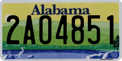 AL license plate 2AO4851