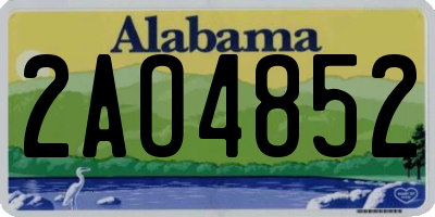AL license plate 2AO4852