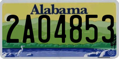 AL license plate 2AO4853