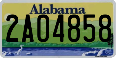 AL license plate 2AO4858