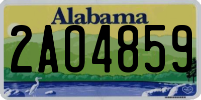 AL license plate 2AO4859