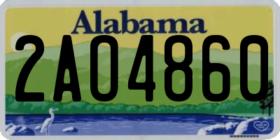 AL license plate 2AO4860