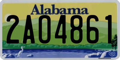 AL license plate 2AO4861