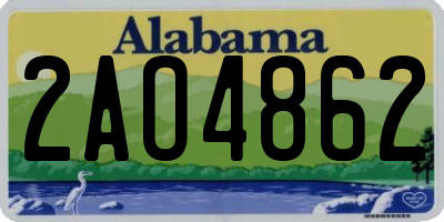AL license plate 2AO4862