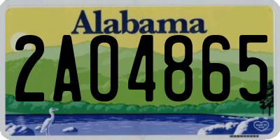 AL license plate 2AO4865