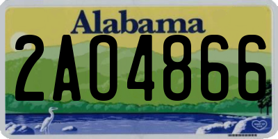 AL license plate 2AO4866