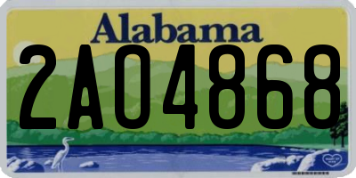 AL license plate 2AO4868