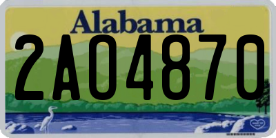 AL license plate 2AO4870