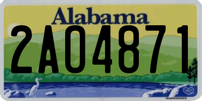 AL license plate 2AO4871