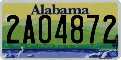 AL license plate 2AO4872