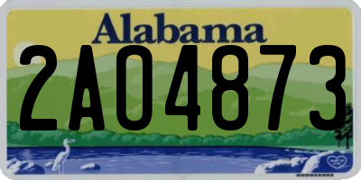 AL license plate 2AO4873