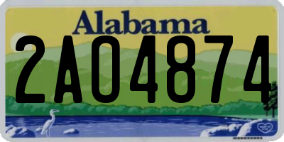 AL license plate 2AO4874