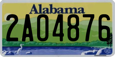 AL license plate 2AO4876