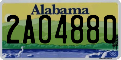 AL license plate 2AO4880