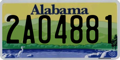 AL license plate 2AO4881