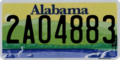 AL license plate 2AO4883