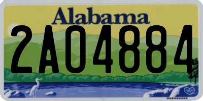 AL license plate 2AO4884