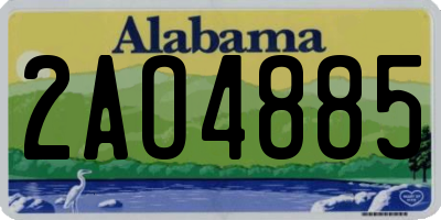 AL license plate 2AO4885