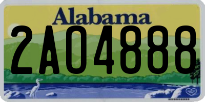 AL license plate 2AO4888