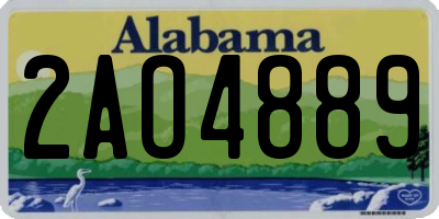 AL license plate 2AO4889