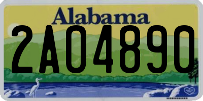 AL license plate 2AO4890