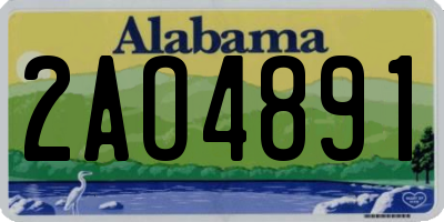 AL license plate 2AO4891