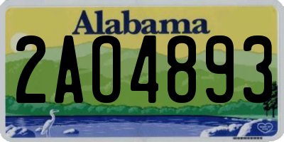 AL license plate 2AO4893