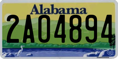 AL license plate 2AO4894