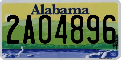 AL license plate 2AO4896