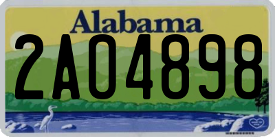 AL license plate 2AO4898