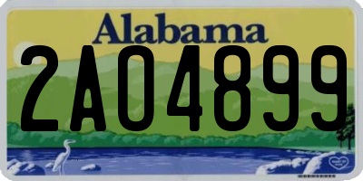 AL license plate 2AO4899