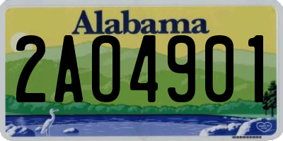 AL license plate 2AO4901