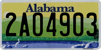 AL license plate 2AO4903
