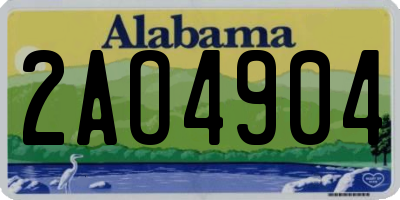 AL license plate 2AO4904