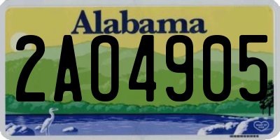 AL license plate 2AO4905