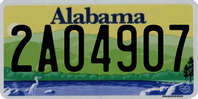 AL license plate 2AO4907