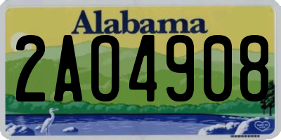 AL license plate 2AO4908