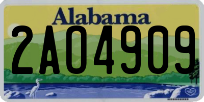 AL license plate 2AO4909
