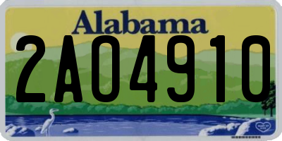 AL license plate 2AO4910