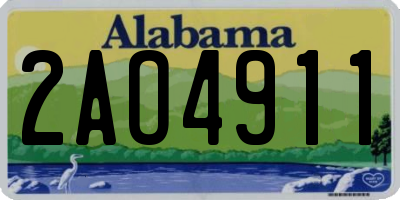 AL license plate 2AO4911