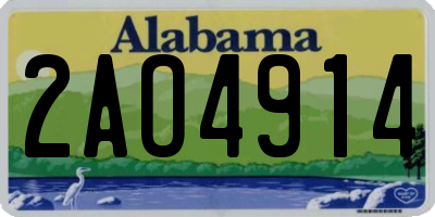AL license plate 2AO4914